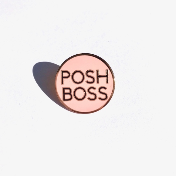 POSH BOSS PIN 1” ROSE GOLD LIMITED EDITION ART NWT - Picture 2 of 8